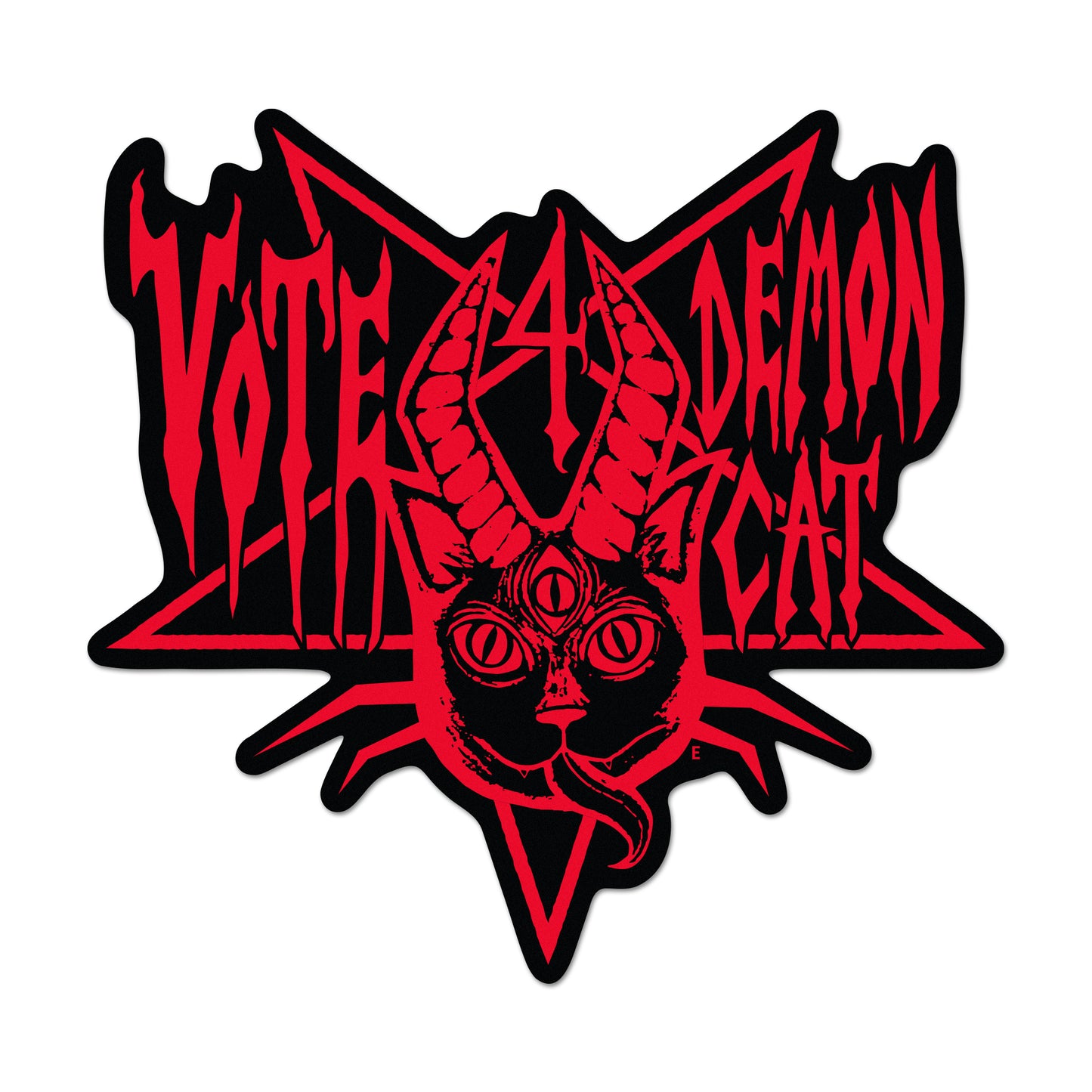 Vote 4 Demon Cat Sticker