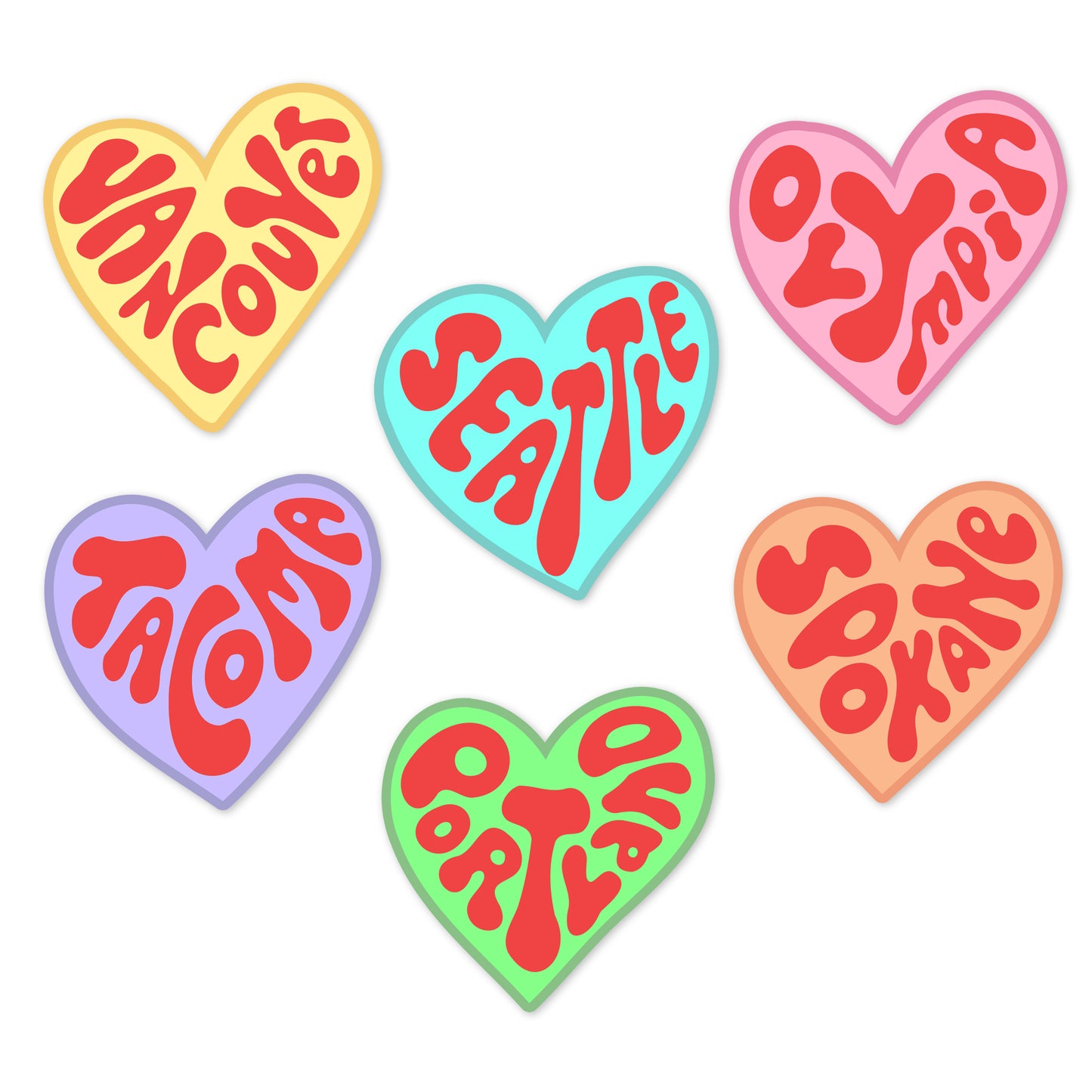 PNW City Valentine's Sticker