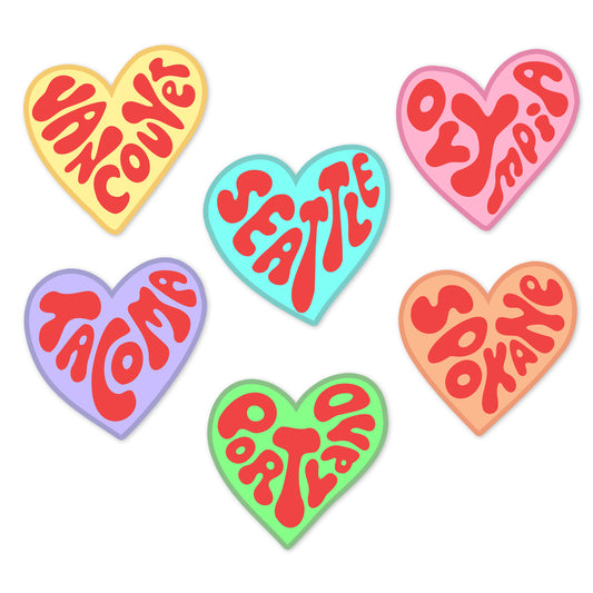 PNW City Valentine's Sticker