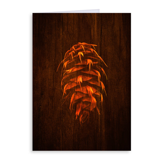 Douglas Fir Pine Cone Greeting Card