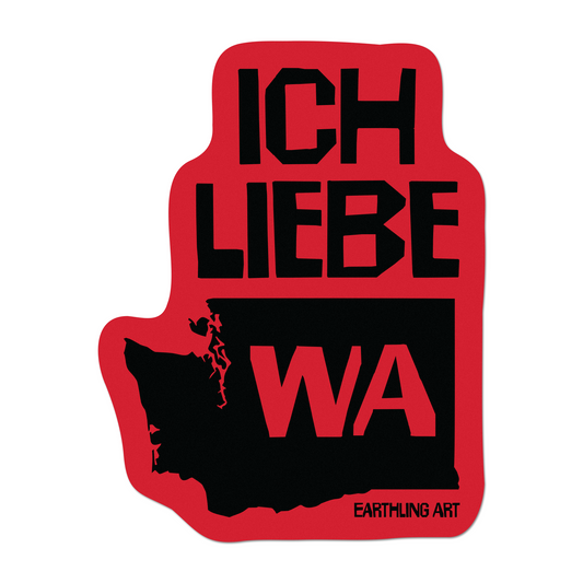 I Love WA German Sticker