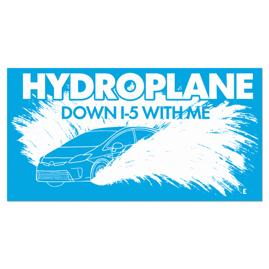 Hydroplane Down I-5 With Me Sticker