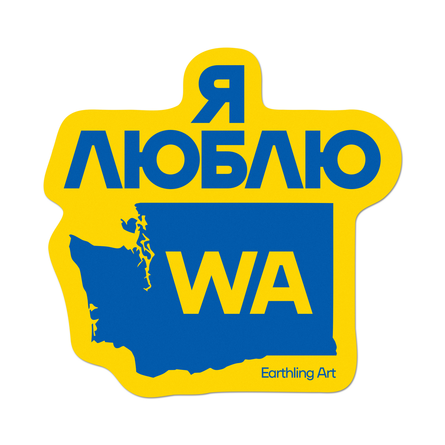 I Love WA Ukraine Sticker