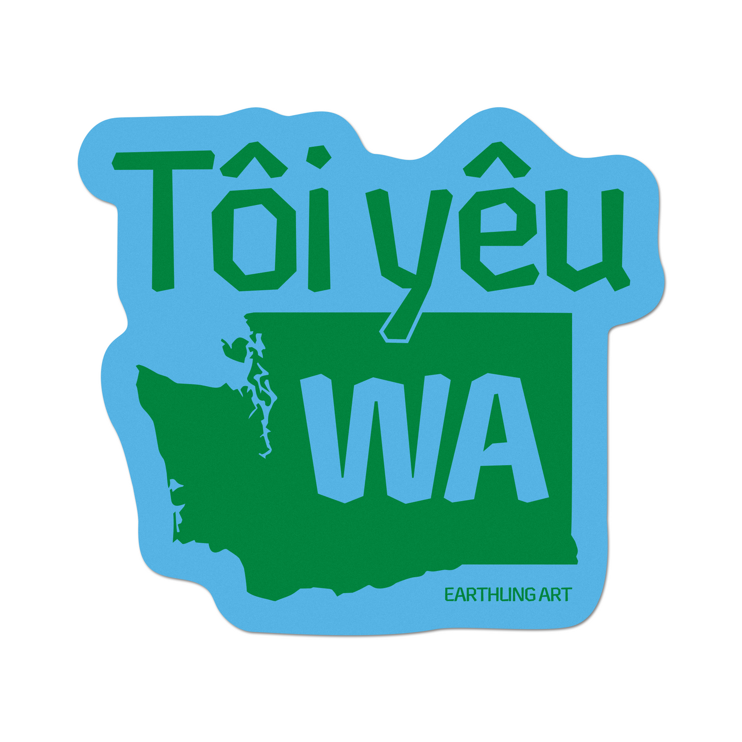 I Love WA Vietnamese Sticker